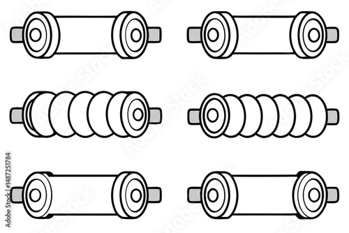 Foam Roller Body Therapy Line art