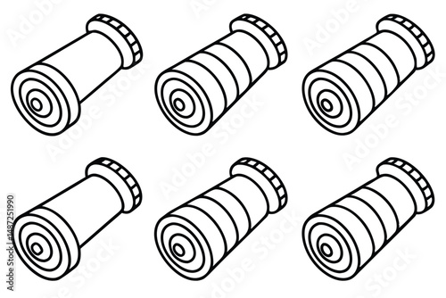 Foam Roller Stretching Device Line art