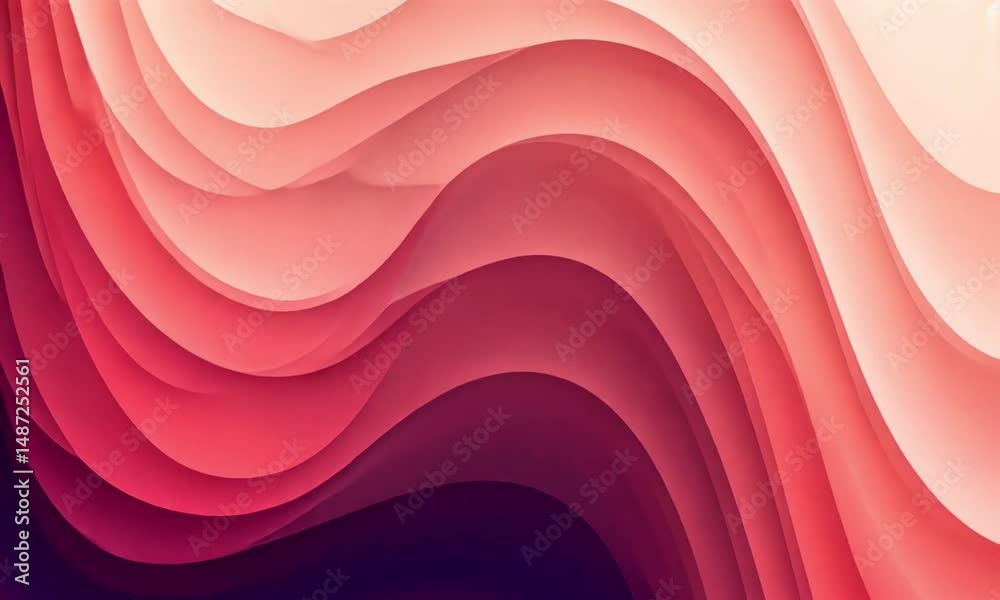 abstract background with red waves - AI