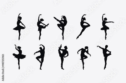 dancer silhouette pose artwork