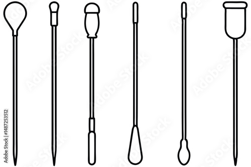 Foley catheters usage guide Line art