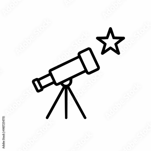 Simple telescope pointing at a star — future vision and aspiration.