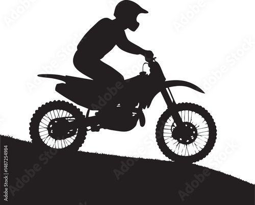 motocross rider silhouette