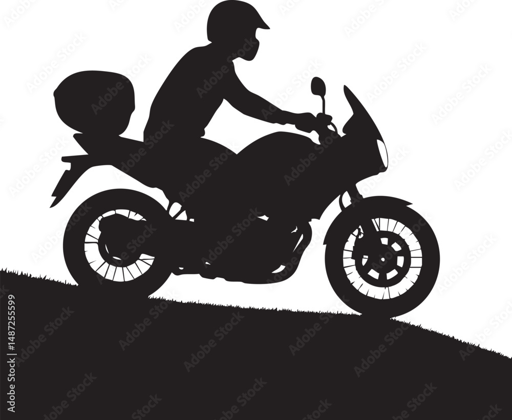 Fototapeta premium silhouette of a motorcycle