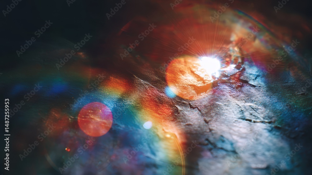 Obraz premium Abstract light reflections on a textured surface