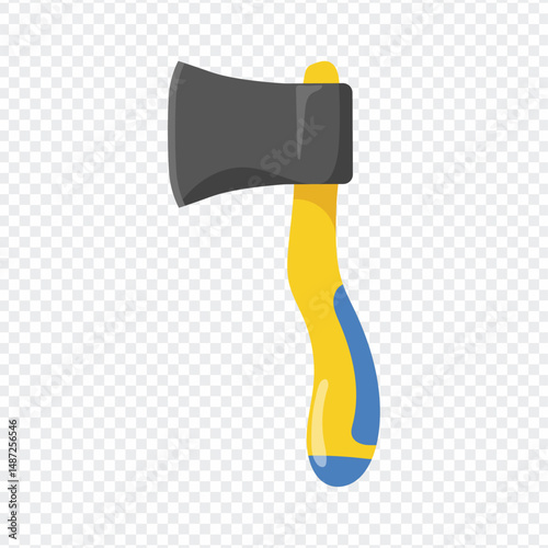 Creative Axe Design Vector Art  Illustration,W ooden-Handled Axe,A xe Sign, Axe Flat Icon Design 