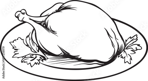 vector illustration of a peking duck food.