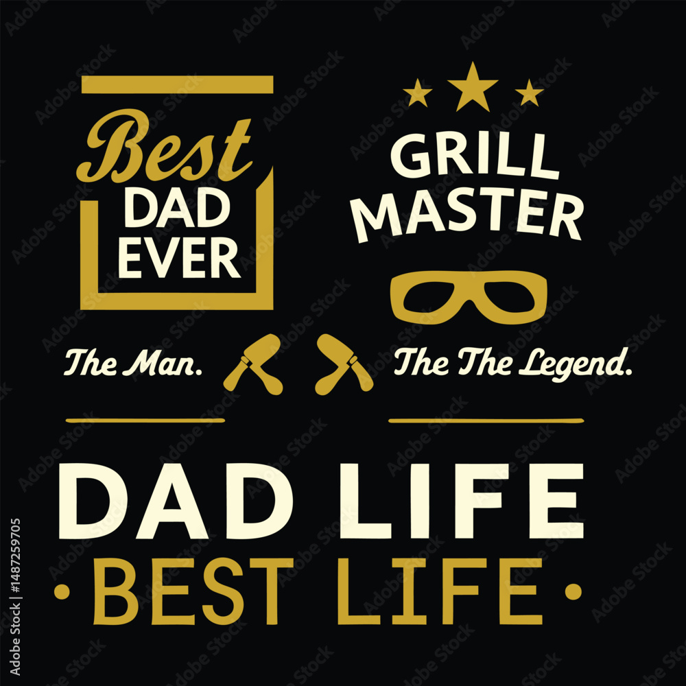Fototapeta premium Best Dad Ever Grill Master