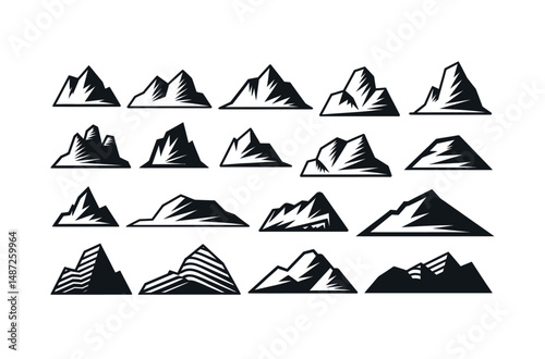 mountain silhouette peak range landscape outdoor hill summit valley rock