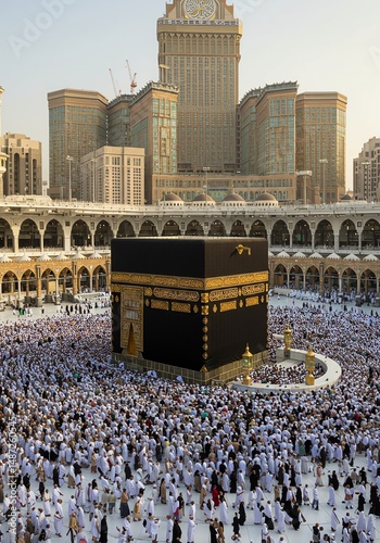 Kaaba's Majestic Presence: A Serene Islamic Architectural Masterpiece