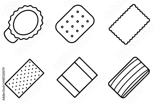 Gauze pads first aid Line art