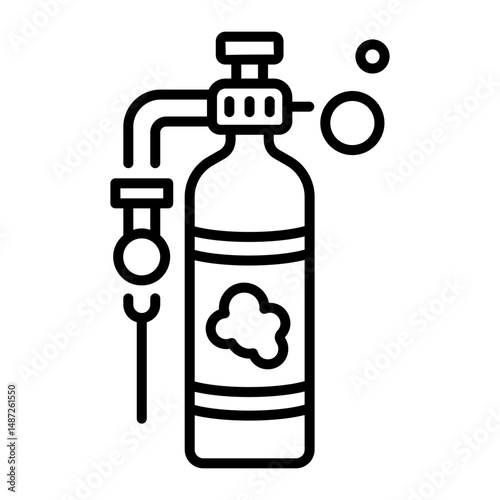 A line style icon of oxygen tank
