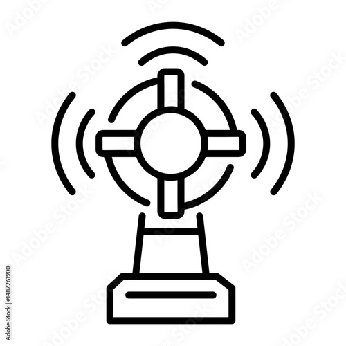 An outline style icon of lifesaver device