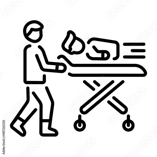 An outline style icon of emergency response