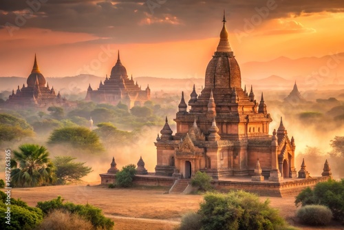 Ancient Temples at Sunrise