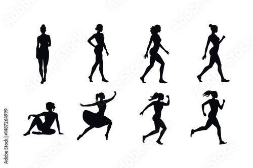 woman silhouette female figure profile art