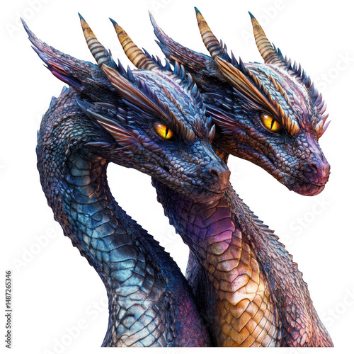 Majestic Two-Headed Dragon