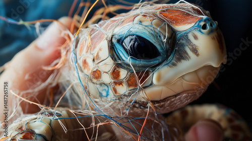 sea turtle close up shot