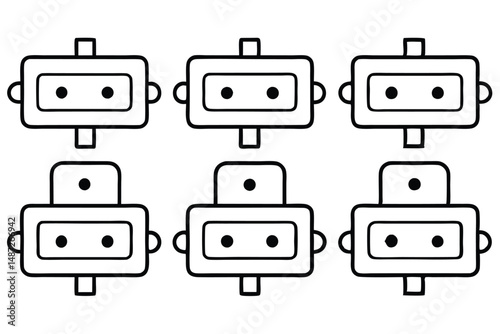 GFCI outlets meet codes Line art