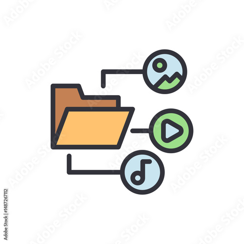 Creative Representation Of A Folder Containing Multimedia Data Files