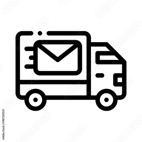 delivery truck line icon