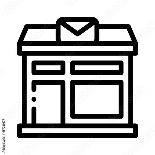 post office line icon