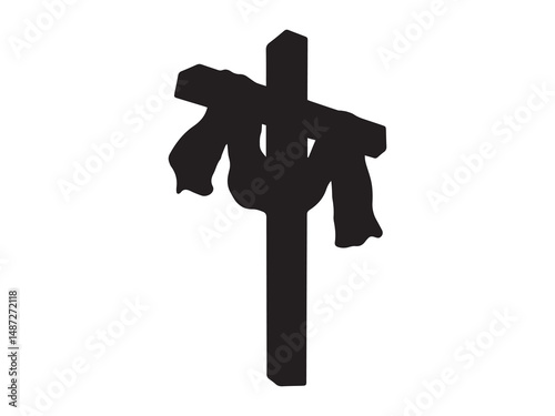 Christ on the Cross Silhouette Background