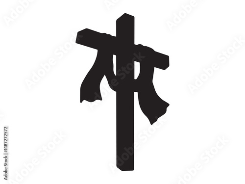 Christ on the Cross Silhouette Background
