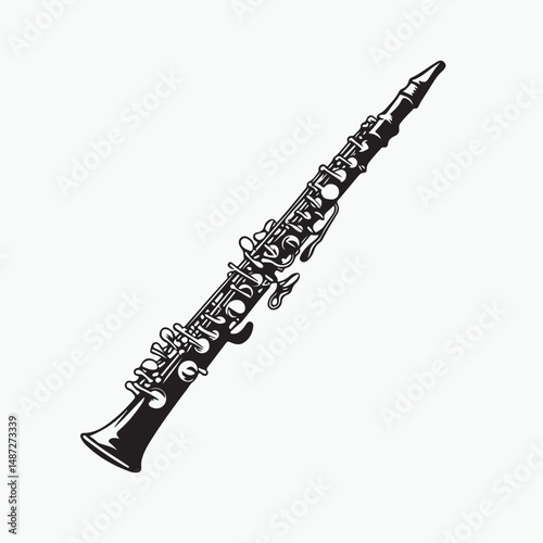flute isolated on white background