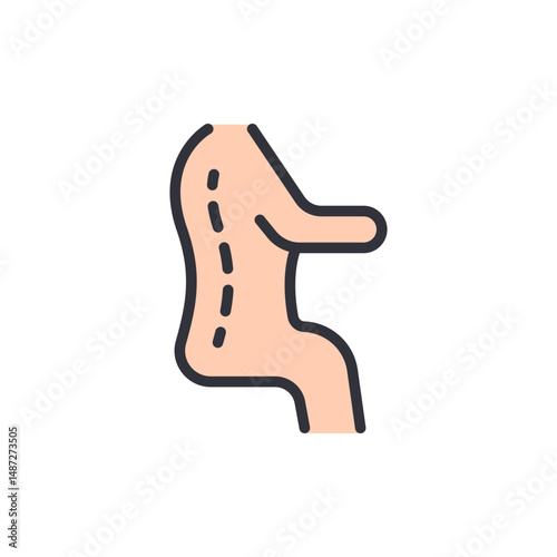 Stylized Illustration Of Spine And Body For Medical Representation