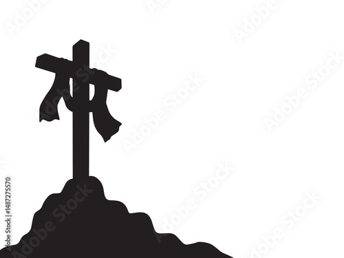 Christ on the Cross Silhouette Background