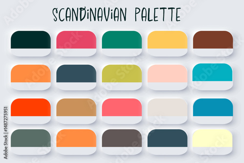 Scandinavian palette, Scandinavian swatches. Scandinavian Colours