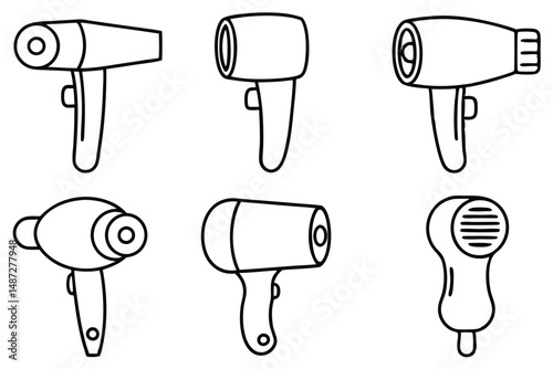 Hair Dryers Power Line Art