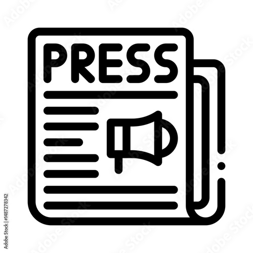 press release line icon