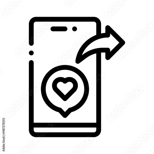 social media line icon