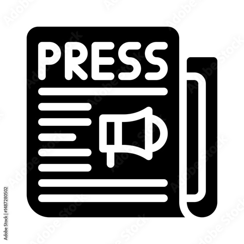 press release glyph icon