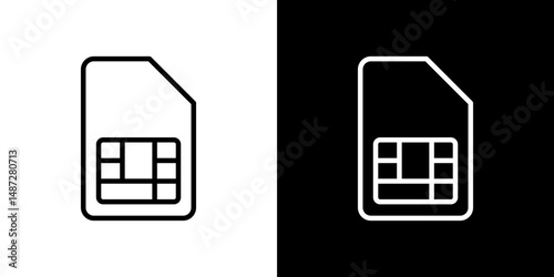 Sim card icon symbol pictogram UX UI designs