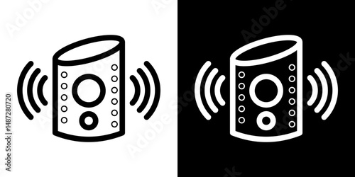 Smart speaker icon symbol pictogram UX UI designs