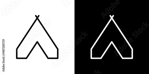 Tent icon symbol pictogram UX UI designs