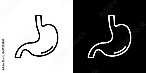 Stomach icon symbol pictogram UX UI designs