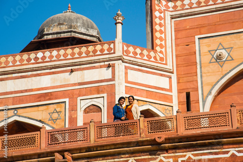 Woman Tourist visit Humayun's Tomb, Delhi, India.