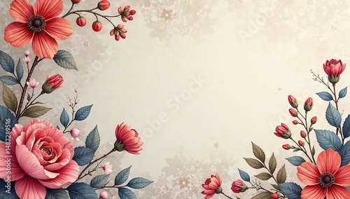 Delicate paisley floral pattern, muted tones, soft focus, illustration, serene