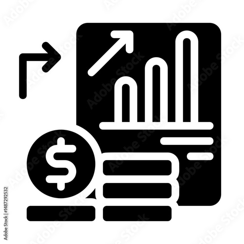 Equity gain Solid Icon