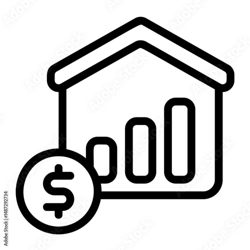 Investment income Line Icon