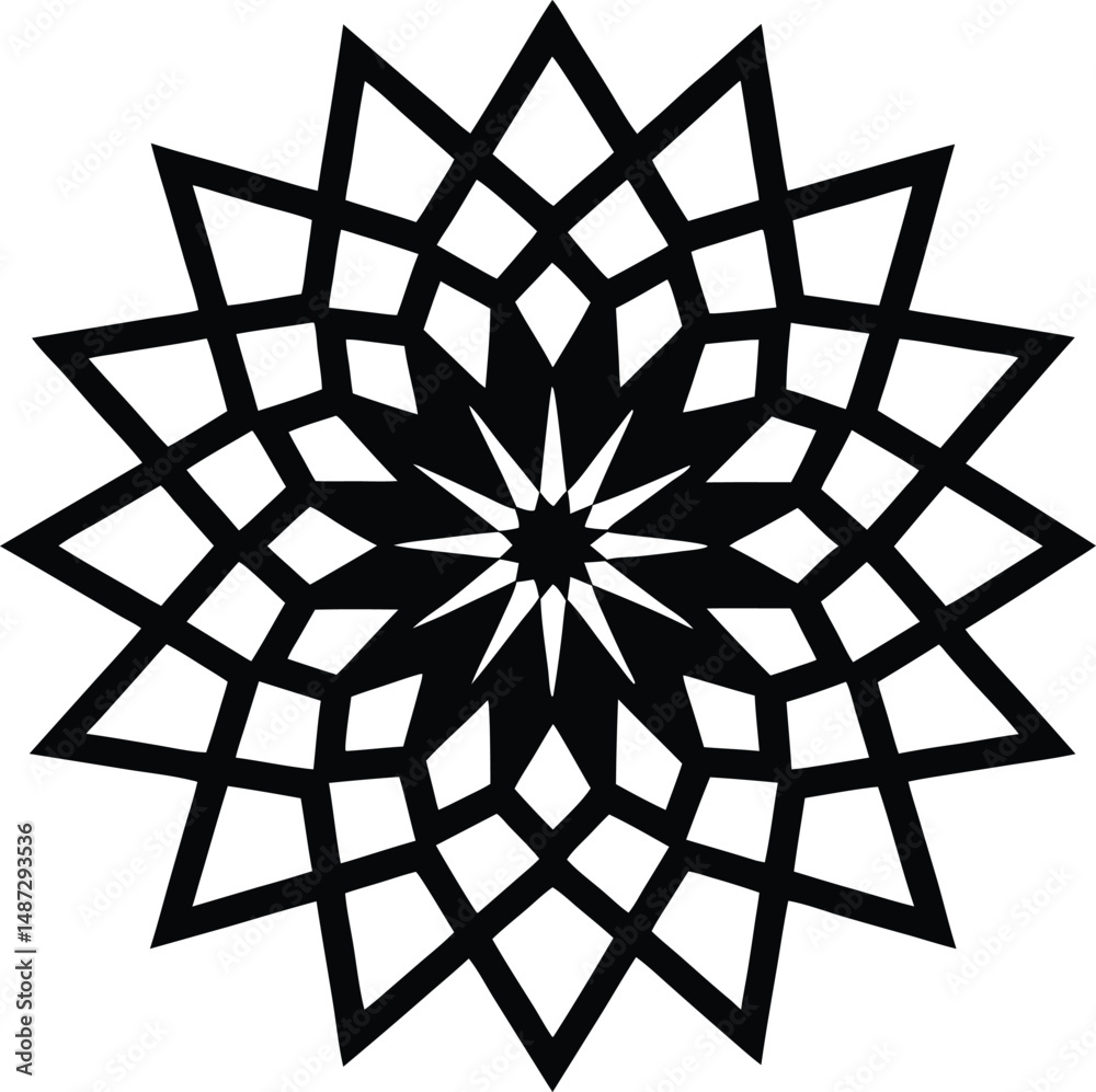 Obraz premium black and white snowflakes