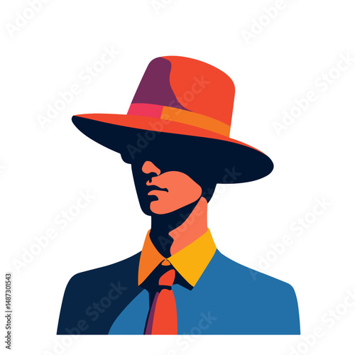 Person switching hats in pop art style, symbolizing adaptability