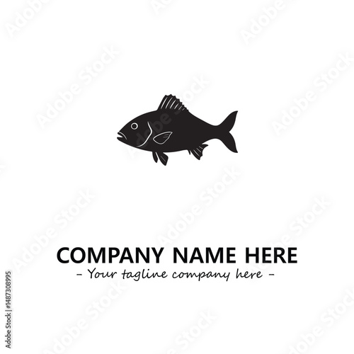 Fish silhouette logo company design vector illustration