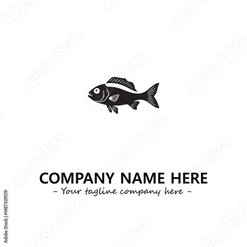 Fish silhouette logo company design vector illustration