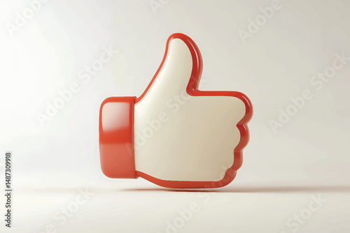 Thumb up icon symbol showing approval and like hand gesture for social media and communication concept vector illustration