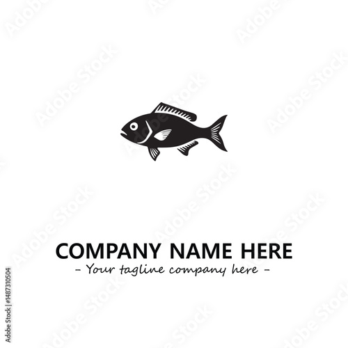 Fish silhouette logo company design vector illustration